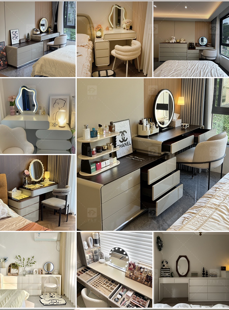 Modern Space-Saving Wood Furniture for Small Bedrooms Bathrooms & Living Rooms Compact Functional Standing Mirror Design