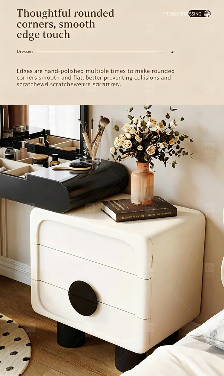 Modern Lighted Flip Top Vanity Mirror Cabinet Multi-functional Desktop Storage Box for Jewelry Cosmetics Bedroom Bathroom Use