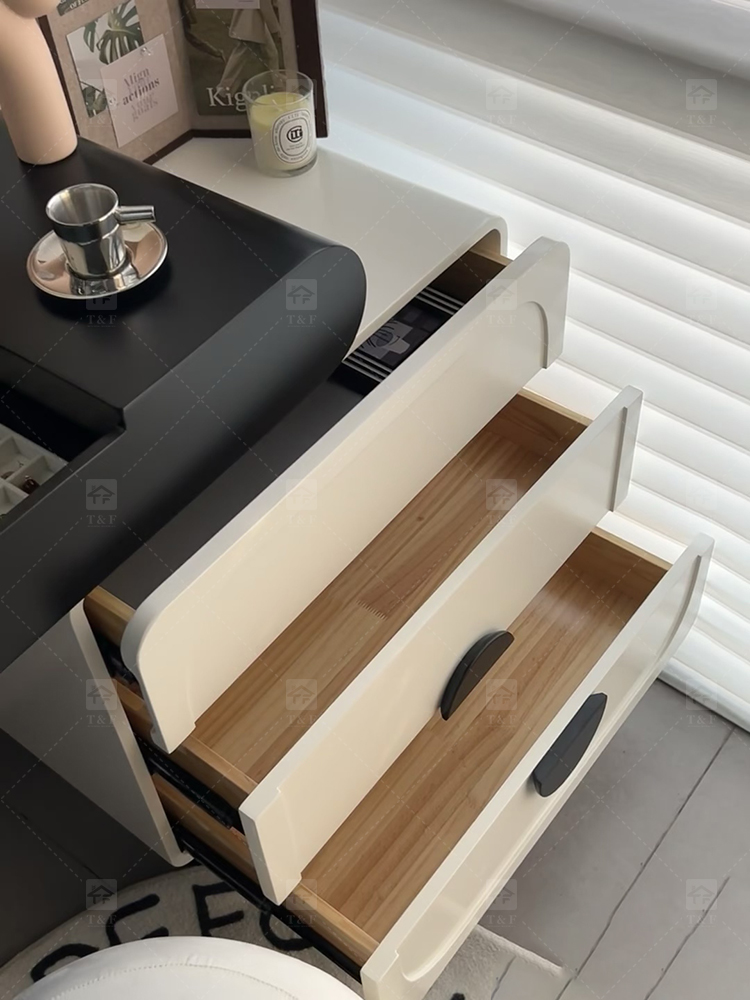 Modern Lighted Flip Top Vanity Mirror Cabinet Multi-functional Desktop Storage Box for Jewelry Cosmetics Bedroom Bathroom Use