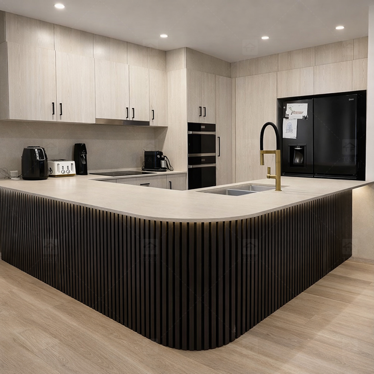 Modern Wooden Slat Acoustic Panel with Wood Veneer Sound Absorbing 3D Model Design for Living Room Bedroom Interior Wall Decor