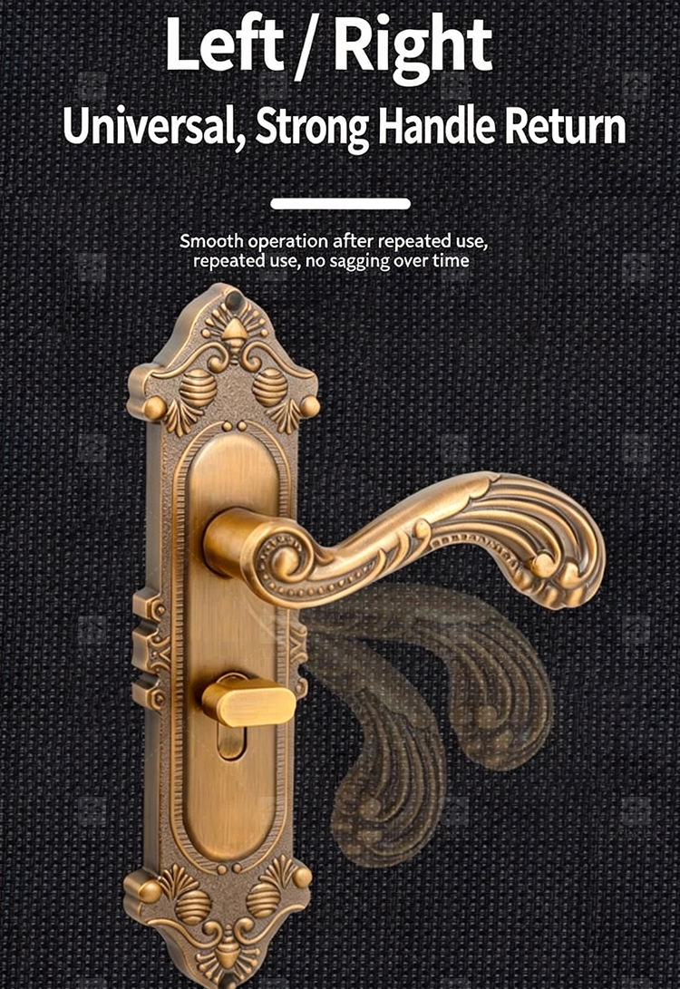 Factory High Performance Cost Ratio Modern Interior Door Handles Lock with Customization for Villa Hotel & Apartment Use