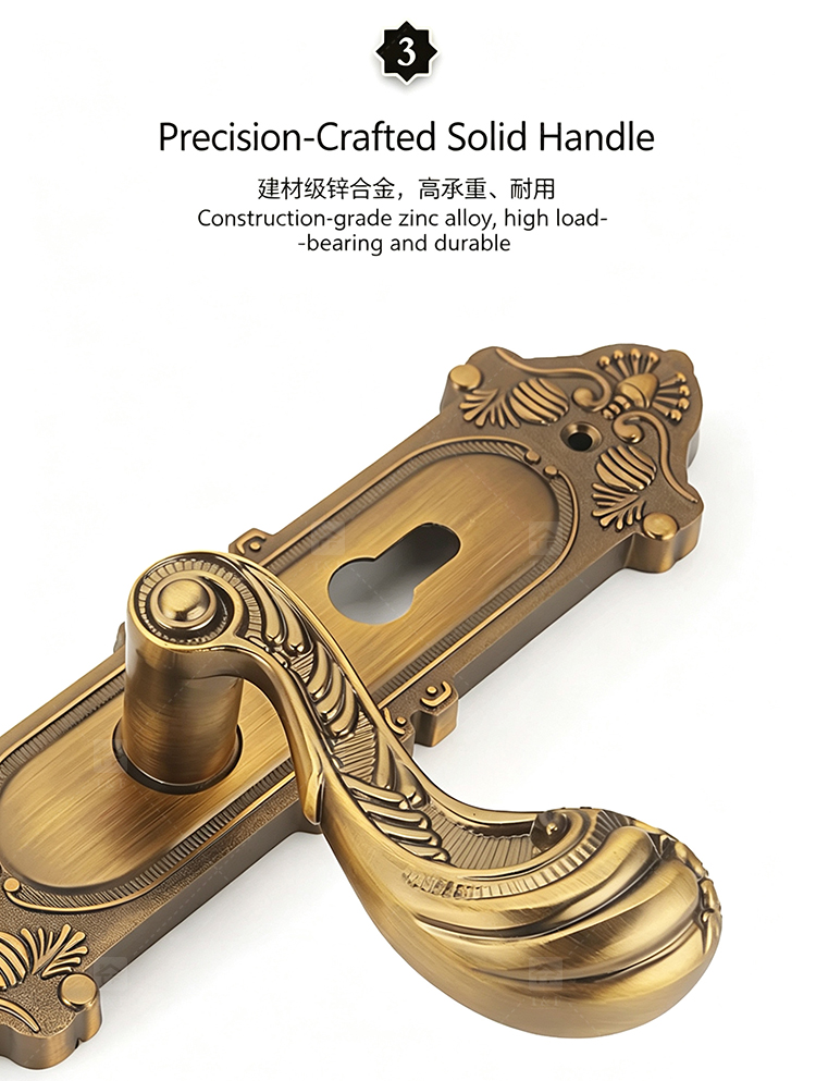 Factory High Performance Cost Ratio Modern Interior Door Handles Lock with Customization for Villa Hotel & Apartment Use