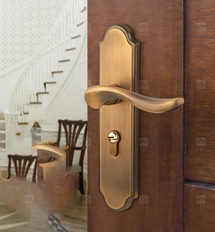 Wholesale Modern Zinc Alloy Wooden Silent Mechanical Door Locks for Villa Apartment Hotel Bedroom Study