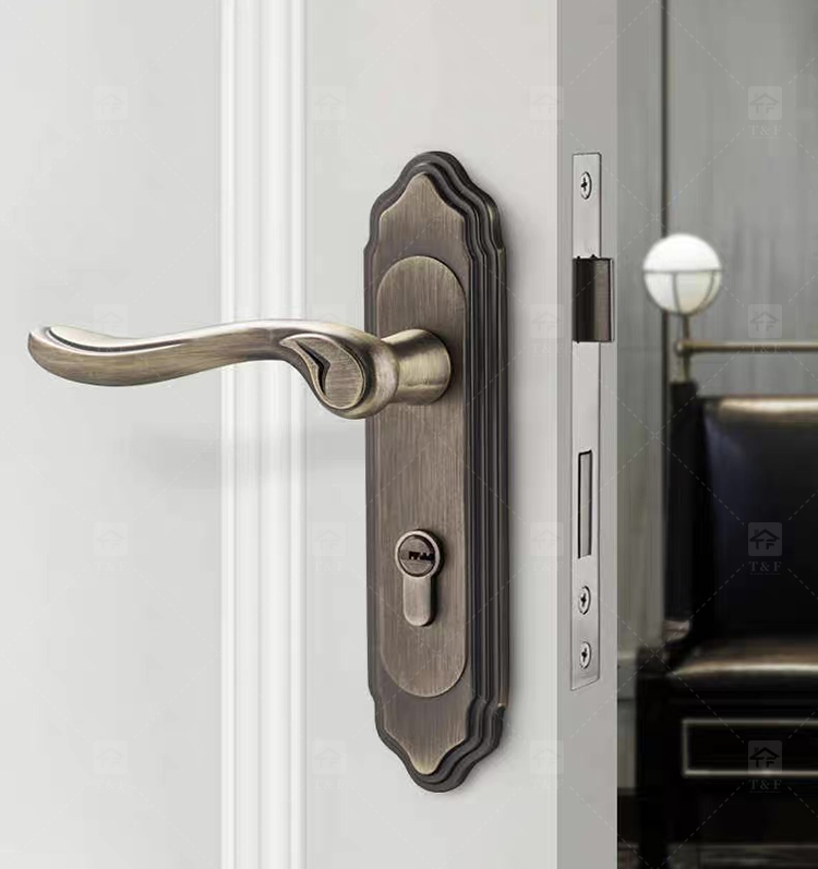 Wholesale Modern Zinc Alloy Wooden Silent Mechanical Door Locks for Villa Apartment Hotel Bedroom Study