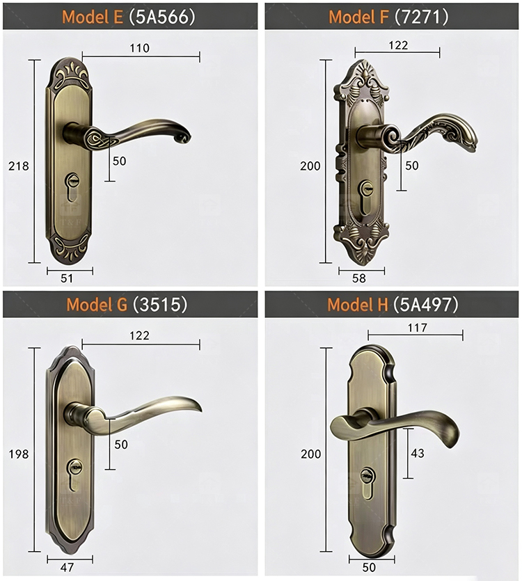 Wholesale Modern Zinc Alloy Wooden Silent Mechanical Door Locks for Villa Apartment Hotel Bedroom Study