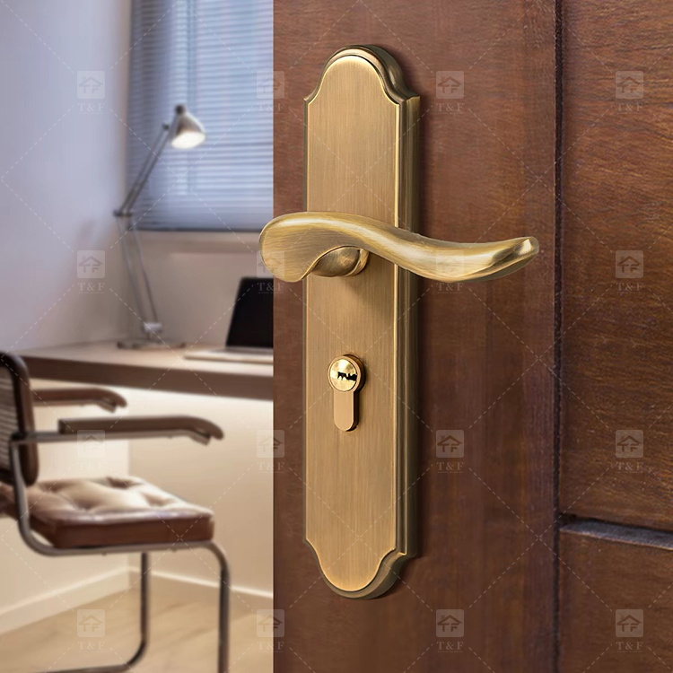 Modern Rustproof SUS304 Stainless Steel Hotel Interior Door Lock Set Silent Mechanism Wooden Lever Lock Multiple Available