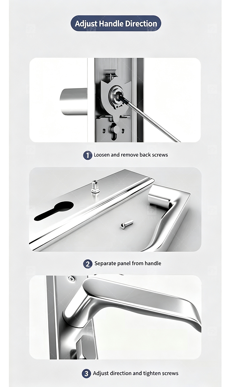 Modern Rustproof SUS304 Stainless Steel Hotel Interior Door Lock Set Silent Mechanism Wooden Lever Lock Multiple Available