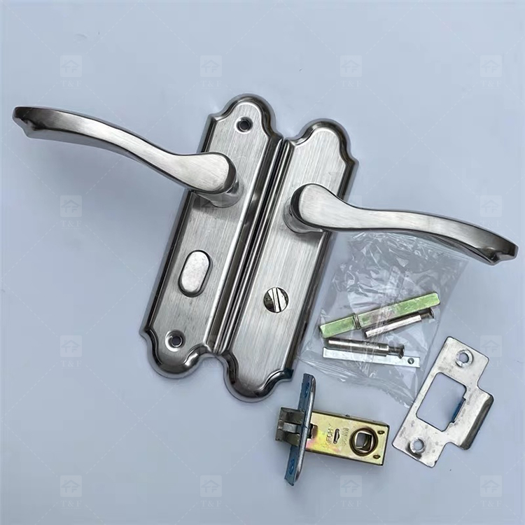 Modern Rustproof SUS304 Stainless Steel Hotel Interior Door Lock Set Silent Mechanism Wooden Lever Lock Multiple Available