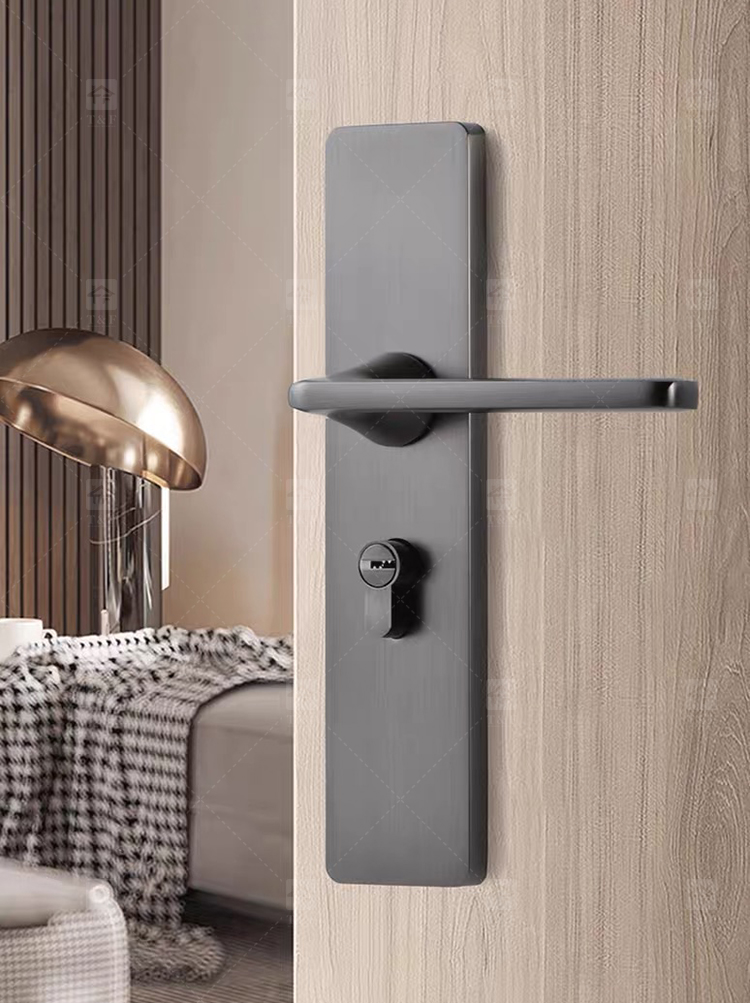 Modern Rustproof SUS304 Stainless Steel Hotel Interior Door Lock Set Silent Mechanism Wooden Lever Lock Multiple Available
