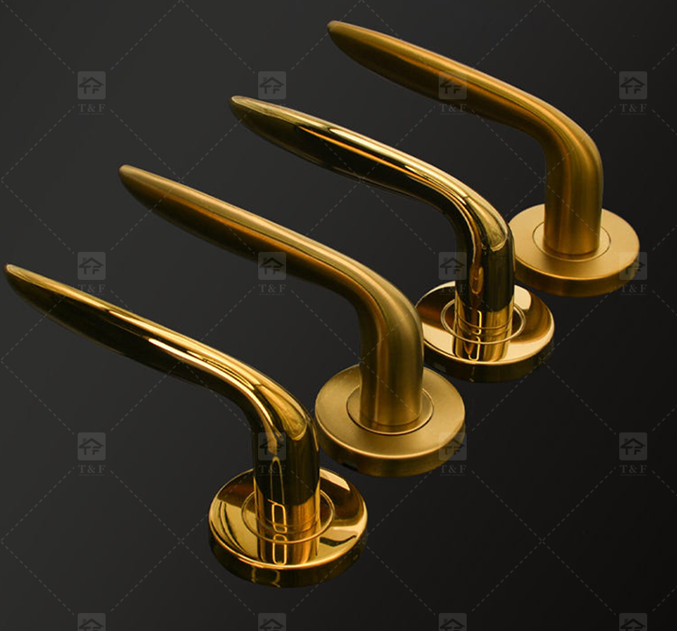 Premium Matte Gold Finish Door Lock Keyed Cylinder Modern Design for Hotels Apartments Durability Meets Style Easy