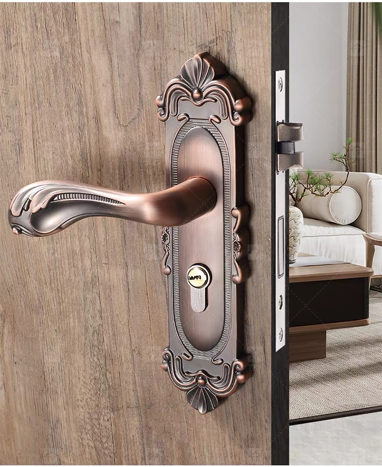 European Modern Interior Door Lock Ivory White Bedroom Door Handle Set Double Single Tongue Mechanism Easy Hotel Apartment