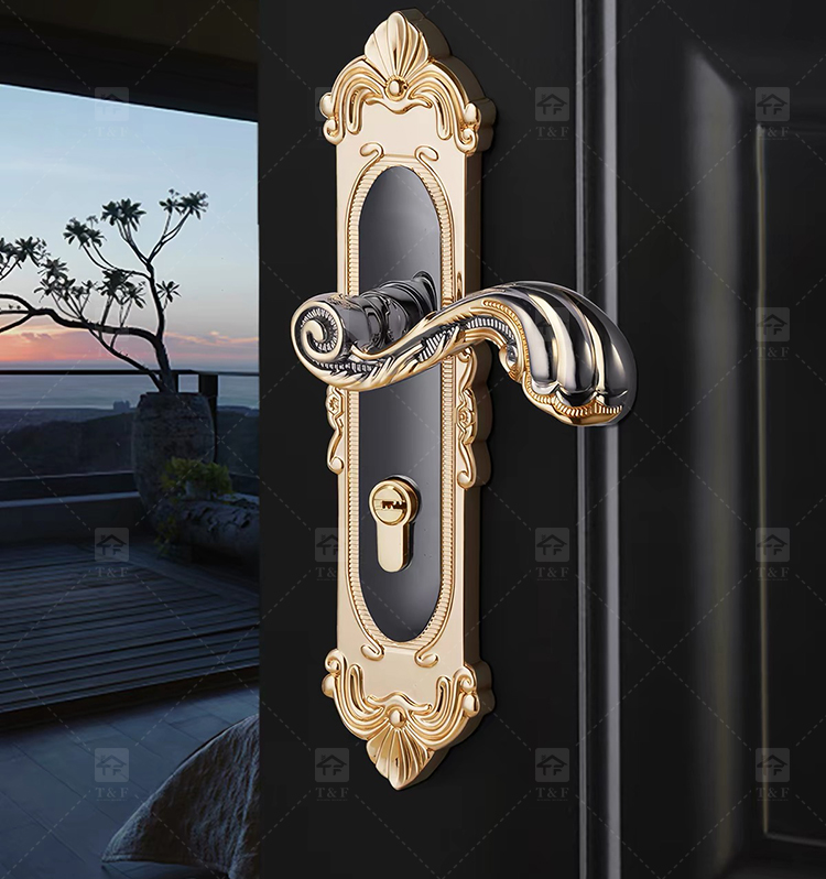 European Modern Interior Door Lock Ivory White Bedroom Door Handle Set Double Single Tongue Mechanism Easy Hotel Apartment